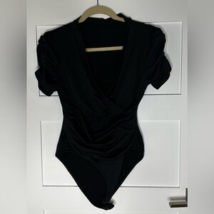 Black Short Sleeve Bodysuit